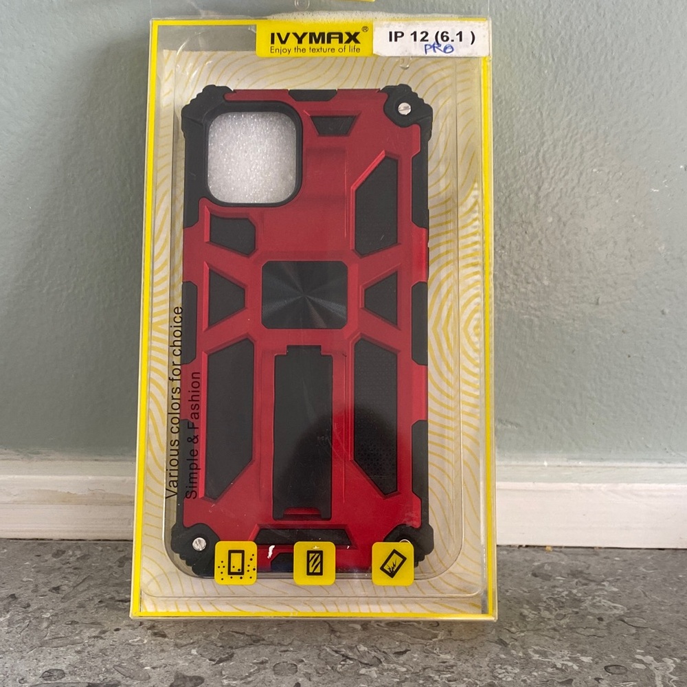 FREE with any purchase Red and Black Protective Case for iPhone 12